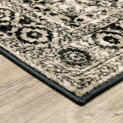 Georgia Grey Black Vintage Oriental Indoor Rug