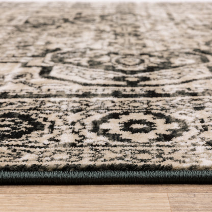 Georgia Grey Black Vintage Oriental Indoor Rug