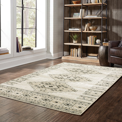 Georgia Ivory Grey Farmhouse Southwest/Lodge Indoor Rug