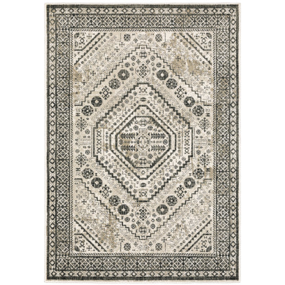 Georgia Ivory Grey Vintage Oriental Indoor Rug