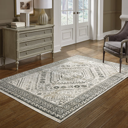 Georgia Ivory Grey Vintage Oriental Indoor Rug