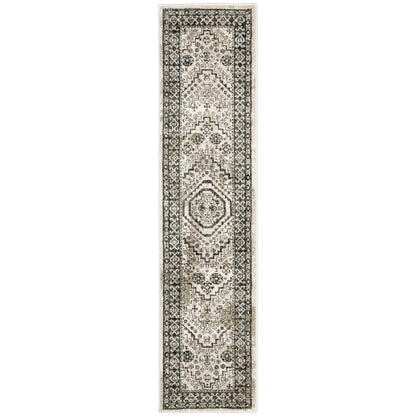 Georgia Ivory Grey Vintage Oriental Indoor Rug