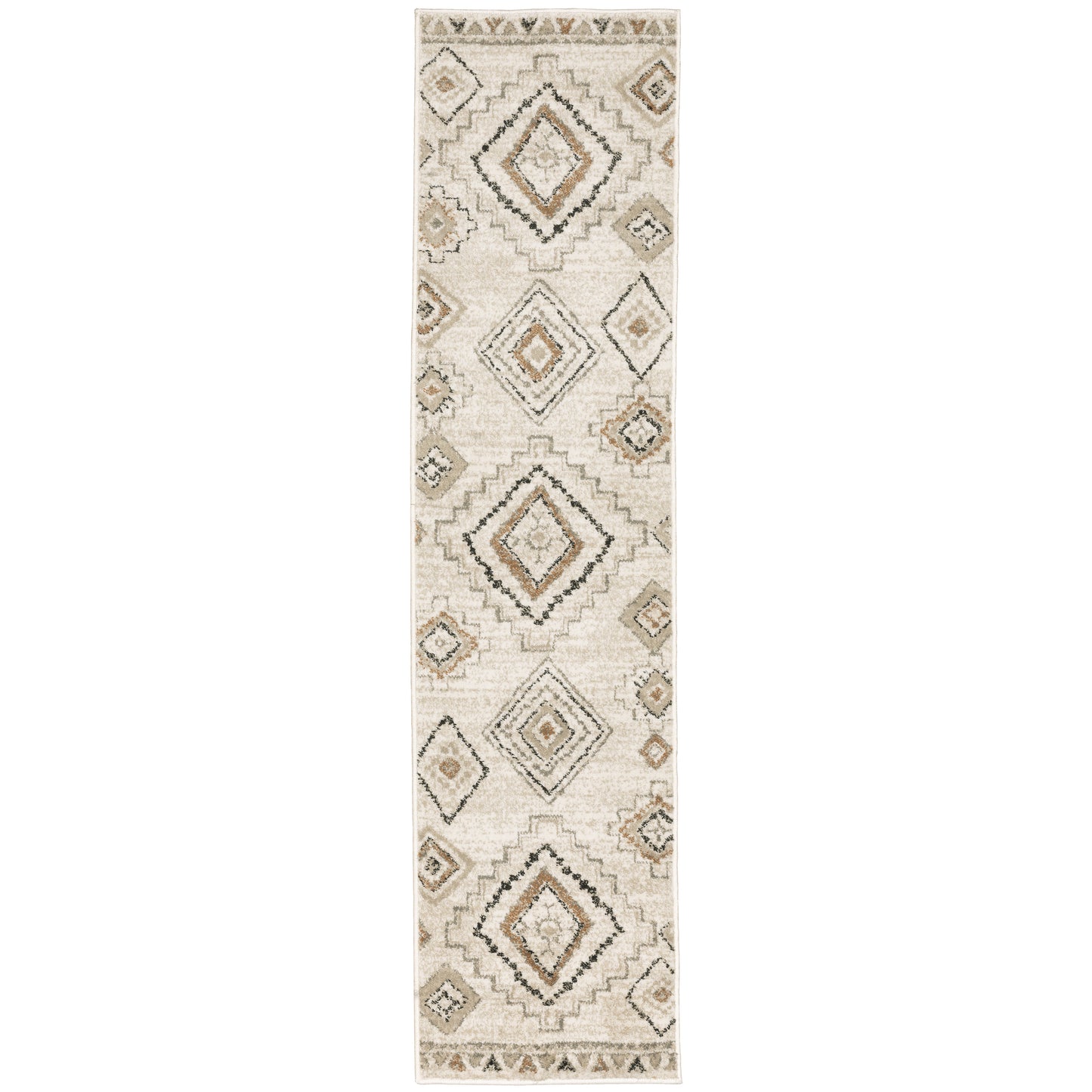 Georgia Ivory Orange Bohemian Southwest/Lodge Indoor Rug