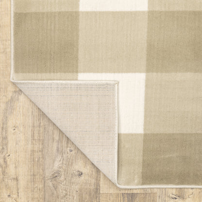 Georgia Beige Ivory Farmhouse Geometric Indoor Rug