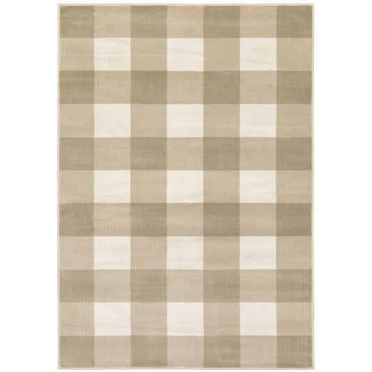 Georgia Beige Ivory Farmhouse Geometric Indoor Rug