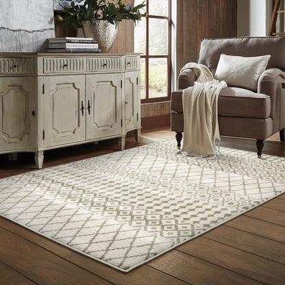 Georgia Ivory Grey Scandinavian Geometric Indoor Rug