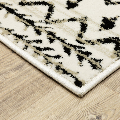 Georgia Ivory Black Bohemian Southwest/Lodge Indoor Rug