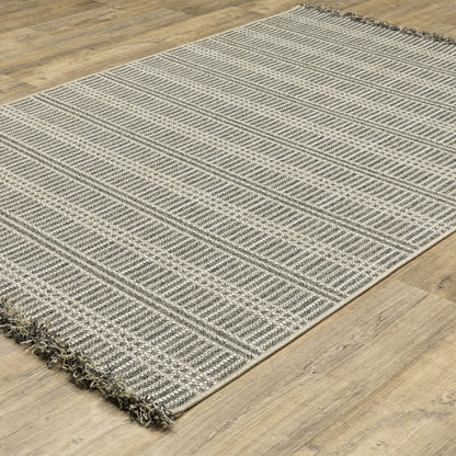 Gillian Beige Black Casual Geometric Ulimate Performance - Indoor/Outdoor Rug