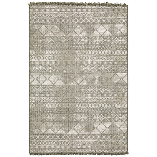 Gillian Beige Black Casual Geometric Ulimate Performance - Indoor/Outdoor Rug