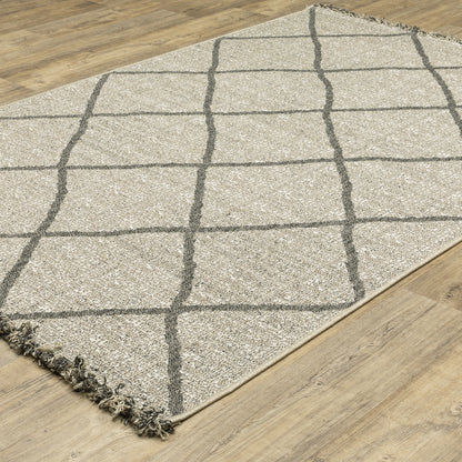 Gillian Beige Black Casual Geometric Ulimate Performance - Indoor/Outdoor Rug