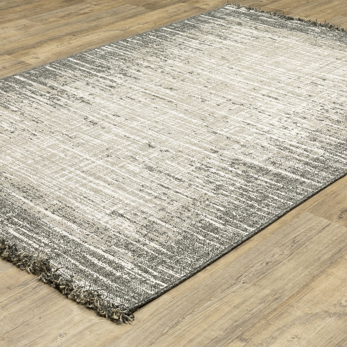 Gillian Beige Black Casual Border Ulimate Performance - Indoor/Outdoor Rug