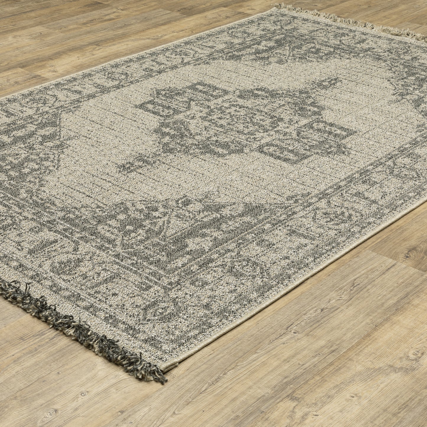 Gillian Beige Black Casual Oriental Ulimate Performance - Indoor/Outdoor Rug