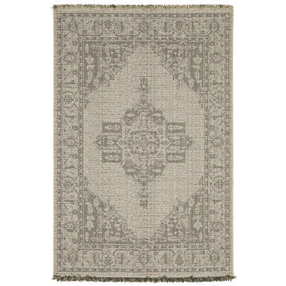 Gillian Beige Black Casual Oriental Ulimate Performance - Indoor/Outdoor Rug