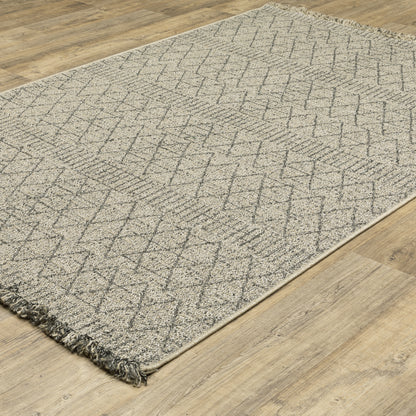 Gillian Beige Black Casual Geometric Ulimate Performance - Indoor/Outdoor Rug