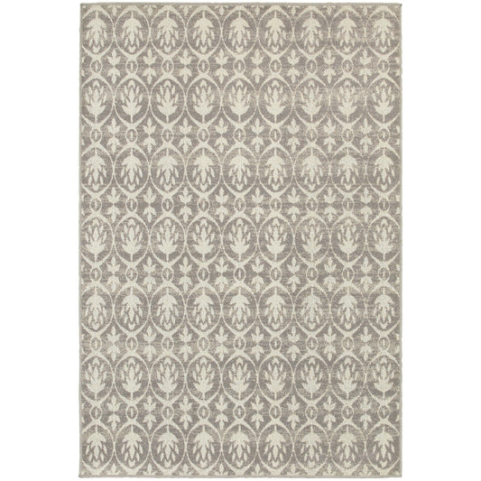 Hampton Grey Ivory Global Geometric Indoor/Outdoor Rug