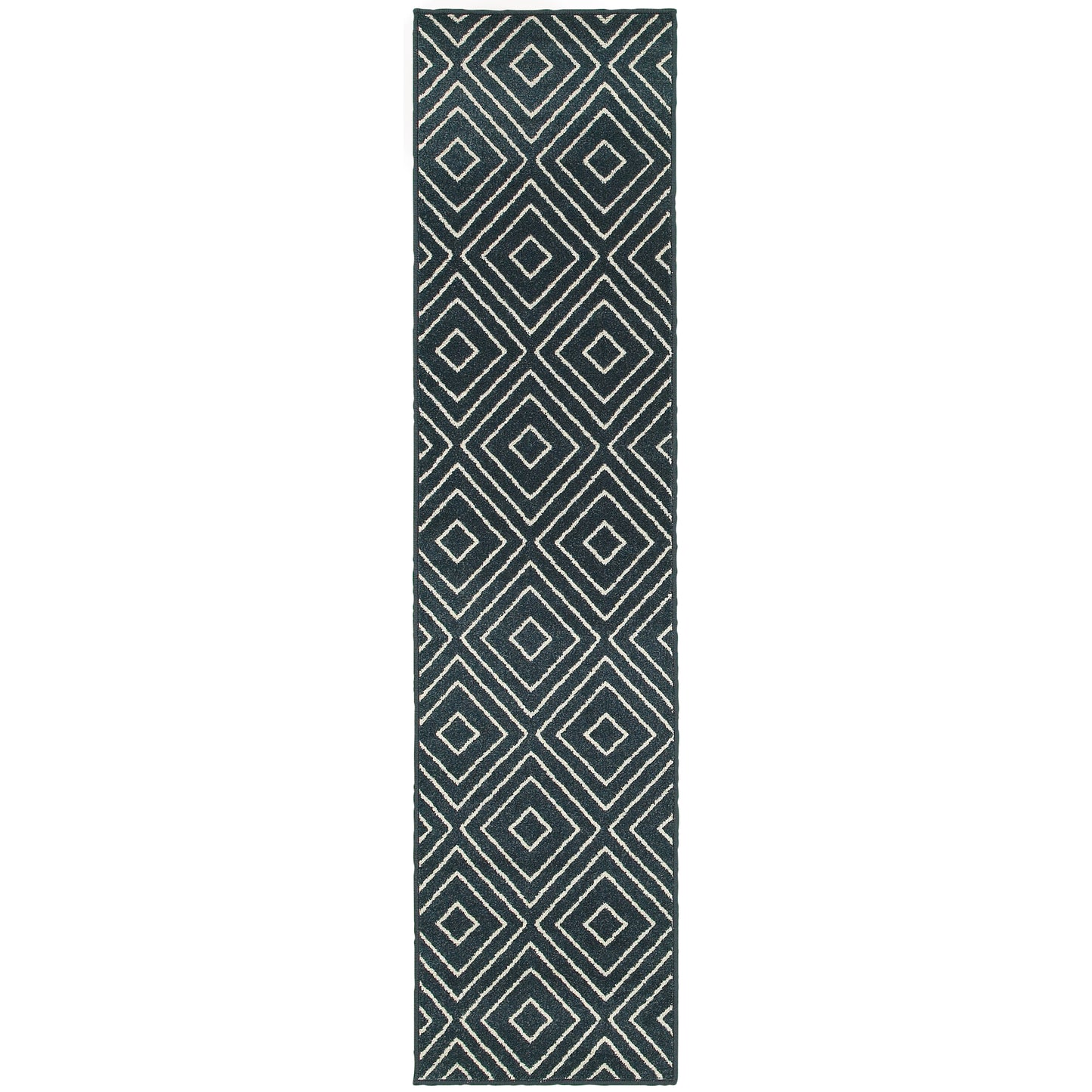 Hampton Navy Ivory Global Geometric Indoor/Outdoor Rug