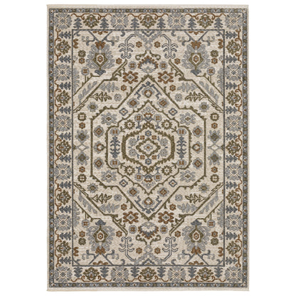 Hastings Ivory Rust Traditional Floral Indoor Rug