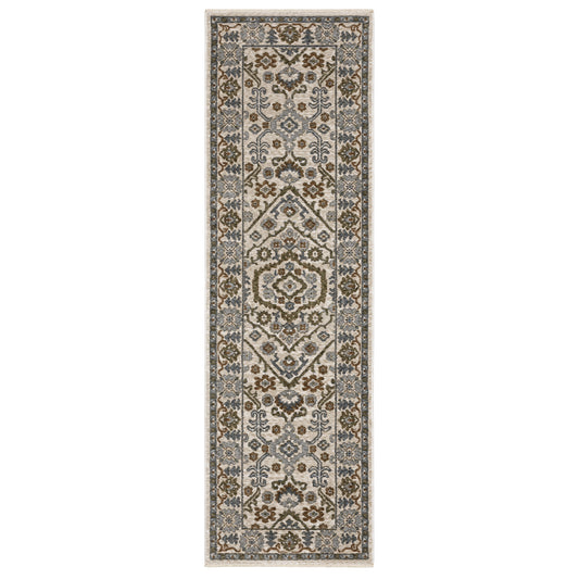 Hastings Ivory Rust Traditional Floral Indoor Rug