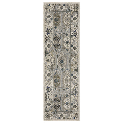 Hastings Ivory Blue Traditional Persian Indoor Rug