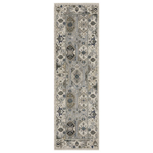 Hastings Ivory Blue Traditional Persian Indoor Rug