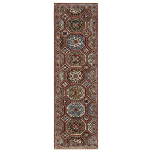 Hastings Pink Red Global Medallion Indoor Rug