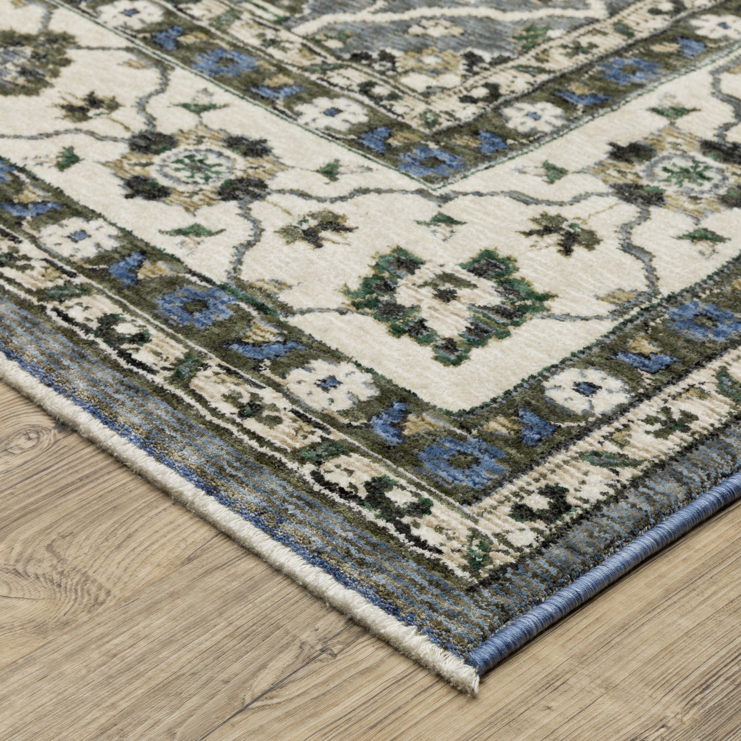 Hastings Blue Grey Traditional Oriental Indoor Rug