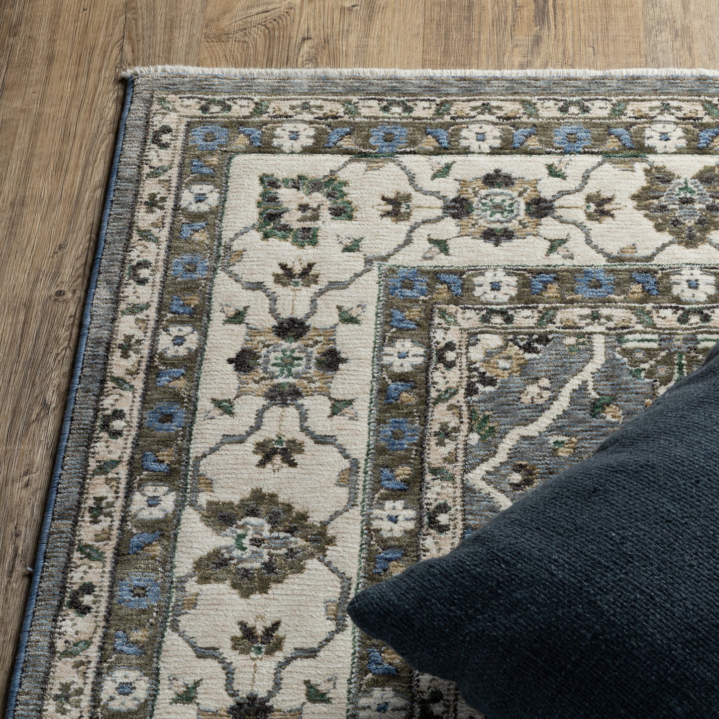 Hastings Blue Grey Traditional Oriental Indoor Rug