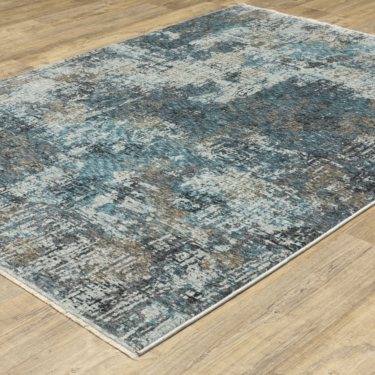 Hayden Blue Grey Modern & Contemporary Abstract Indoor Rug