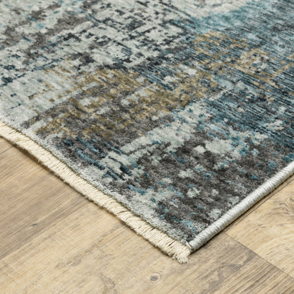 Hayden Blue Grey Modern & Contemporary Abstract Indoor Rug