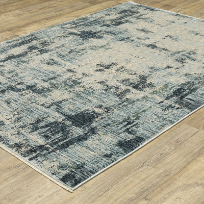 Hayden Beige Blue Modern & Contemporary Abstract Indoor Rug