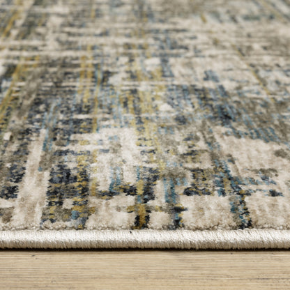 Hayden Blue Gold Modern & Contemporary Abstract Indoor Rug