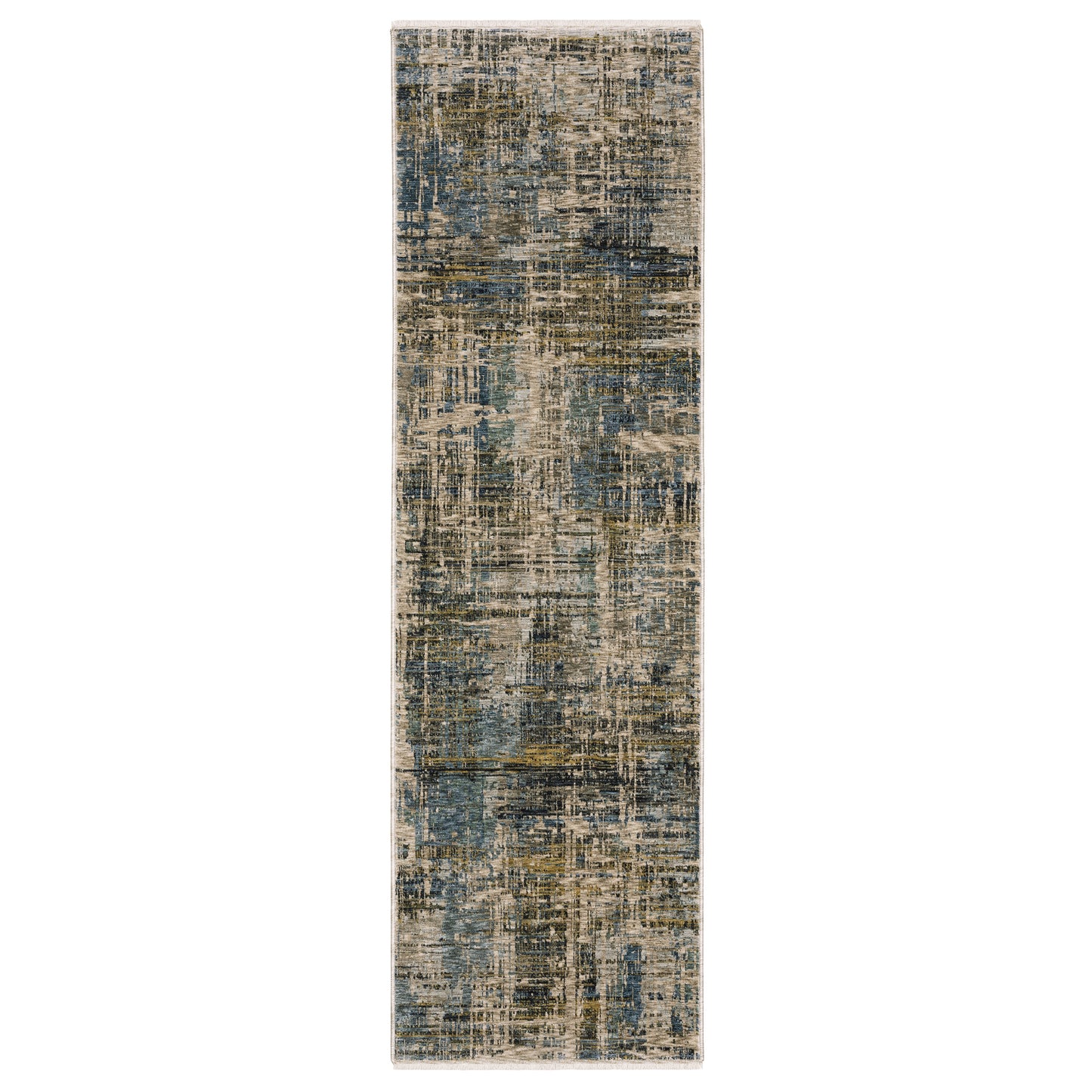 Hayden Blue Gold Modern & Contemporary Abstract Indoor Rug