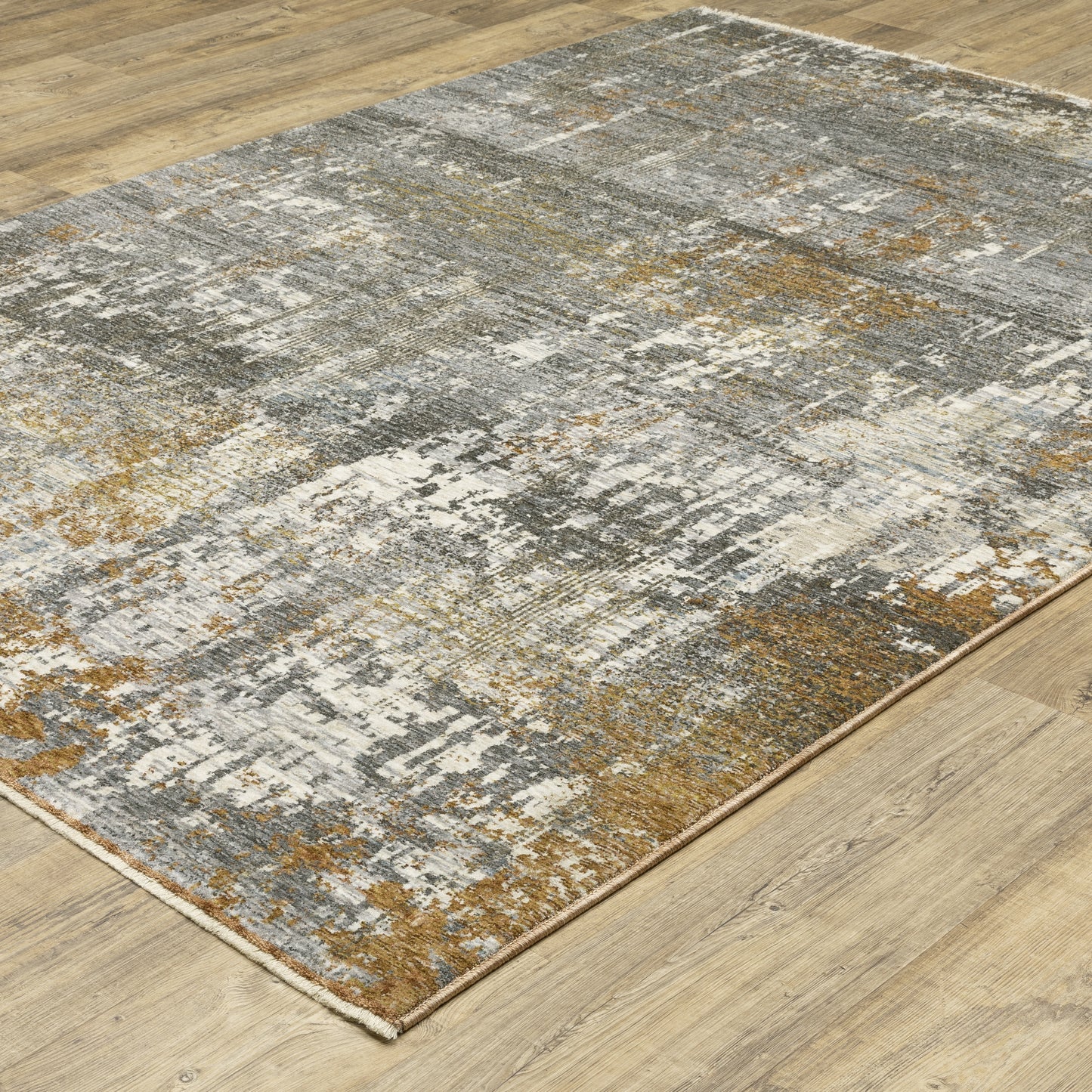 Hayden Grey Gold Modern & Contemporary Abstract Indoor Rug