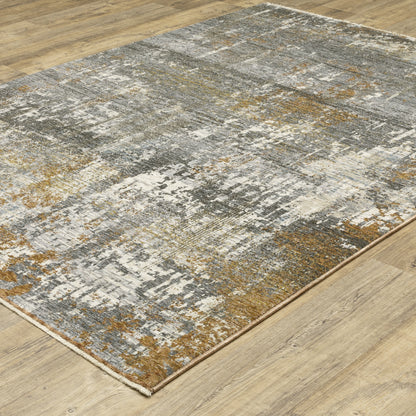 Hayden Grey Gold Modern & Contemporary Abstract Indoor Rug