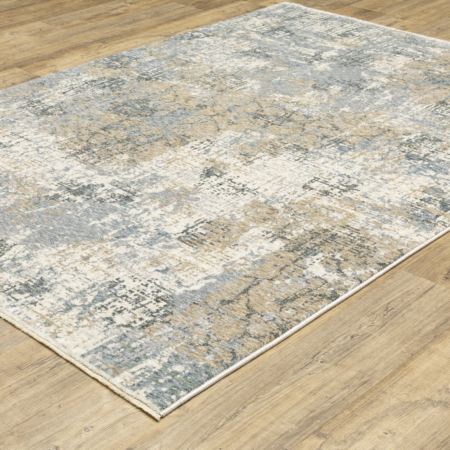 Hayden Beige Blue Modern & Contemporary Abstract Indoor Rug