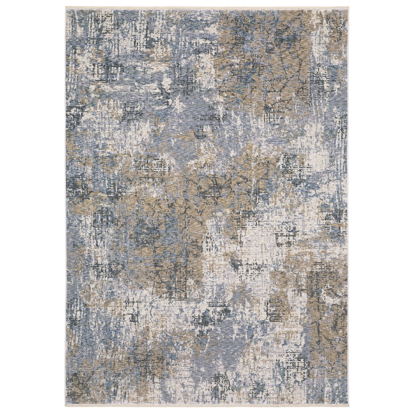 Hayden Beige Blue Modern & Contemporary Abstract Indoor Rug