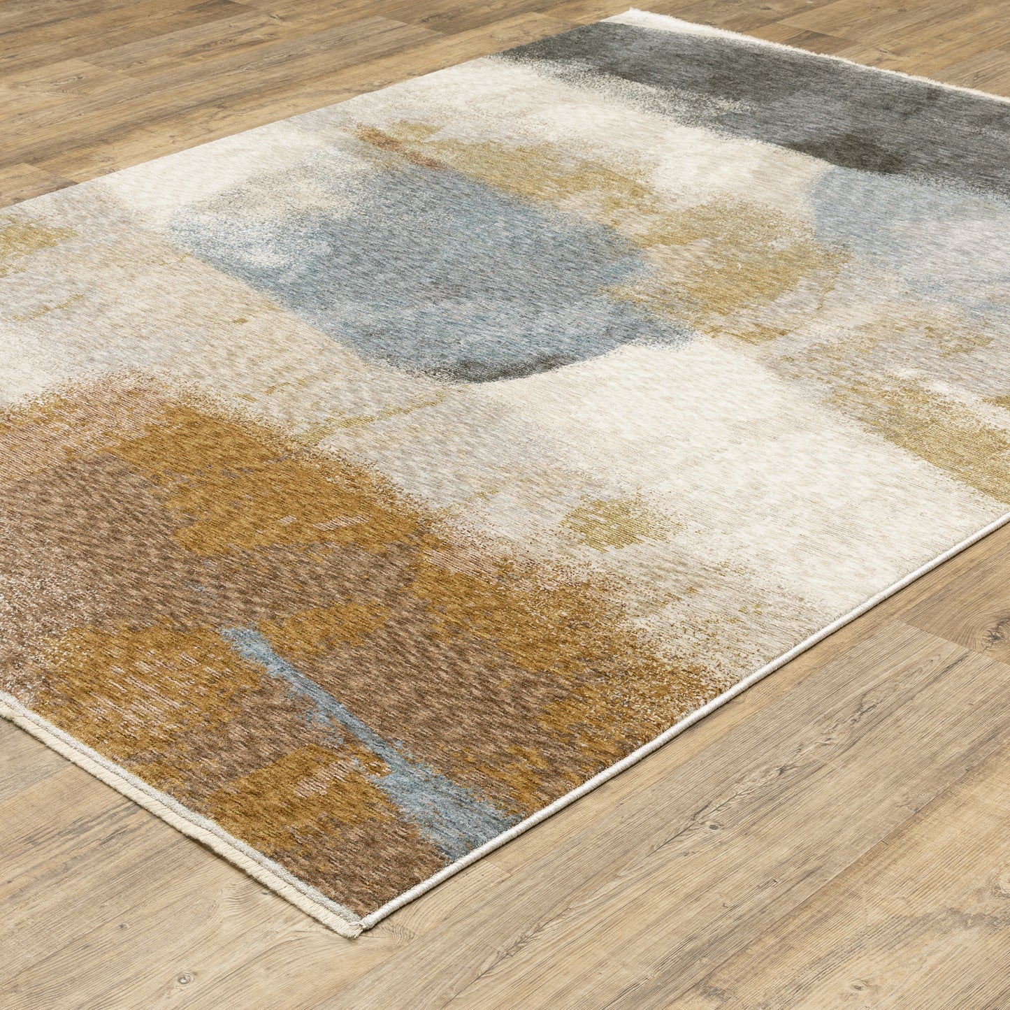 Hayden Beige Gold Modern & Contemporary Abstract Indoor Rug