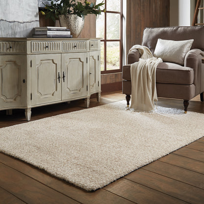 Heavenly Ivory  Shag Solid Indoor Rug