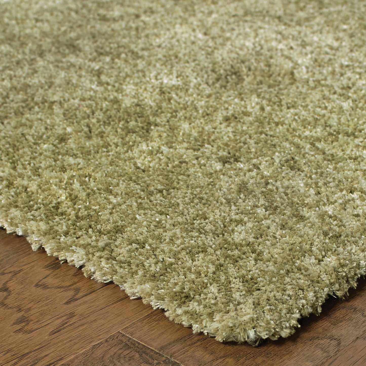 Heavenly Green  Shag Solid Indoor Rug