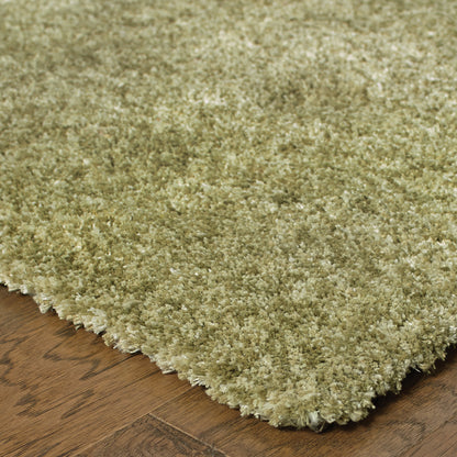 Heavenly Green  Shag Solid Indoor Rug