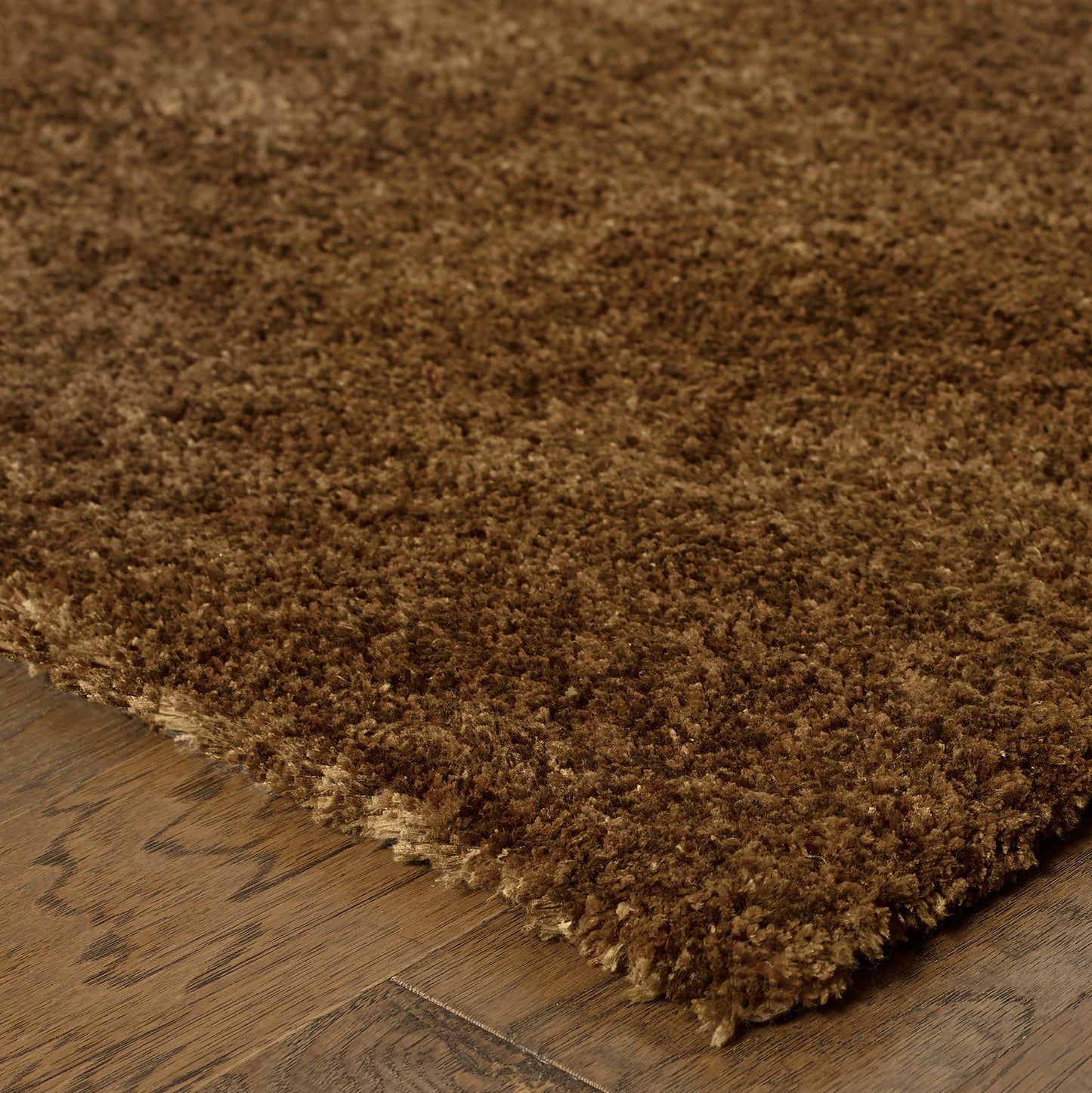 Heavenly Brown  Shag Solid Indoor Rug