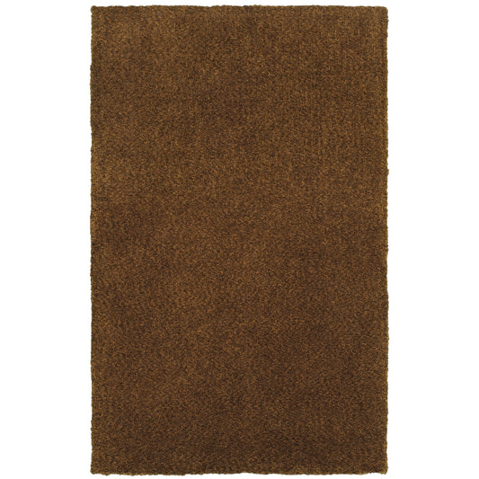 Heavenly Brown  Shag Solid Indoor Rug