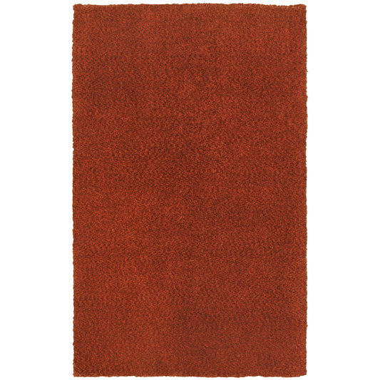 Heavenly Red  Shag Solid Indoor Rug