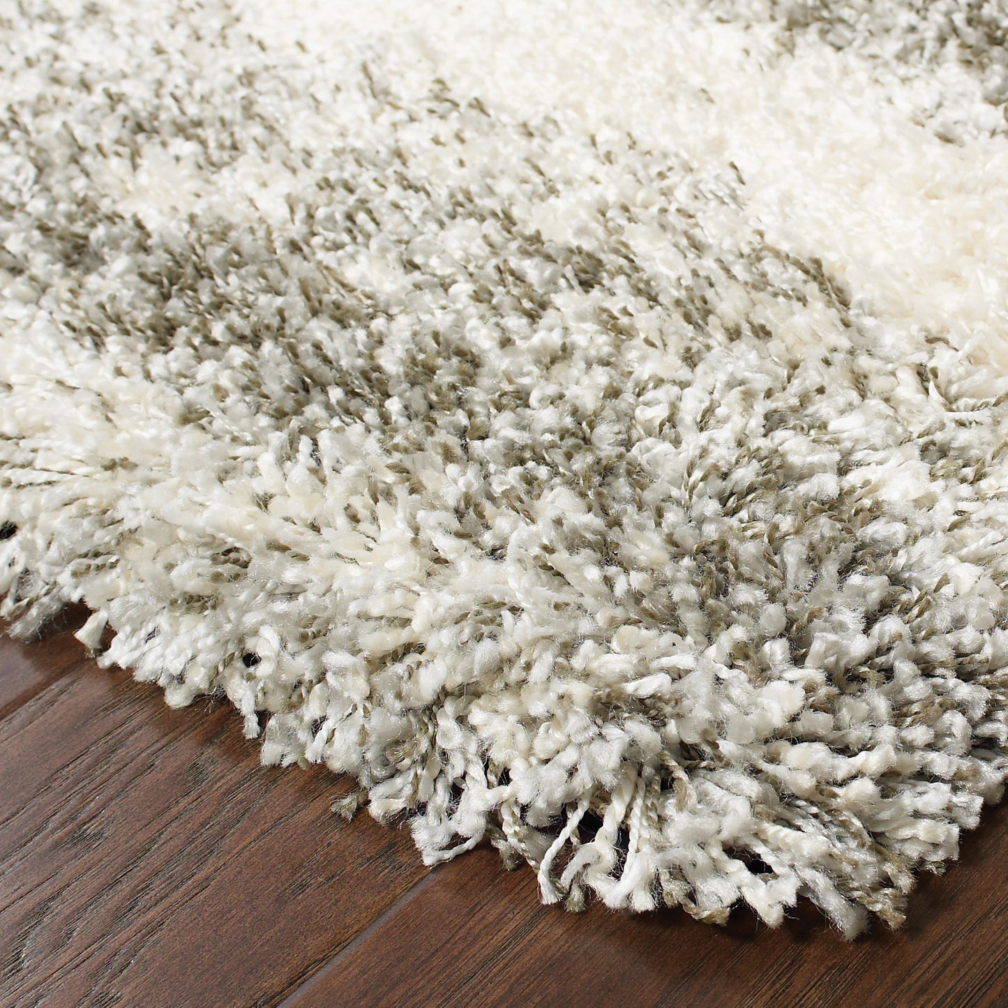 Henderson Ivory Grey Shag Geometric Indoor Rug