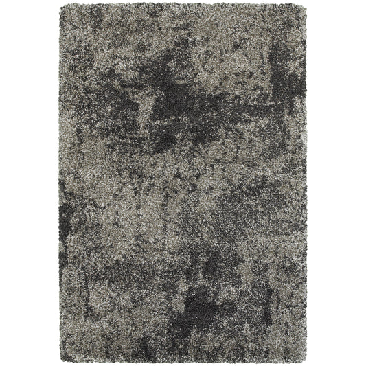 Henderson Grey Charcoal Shag Abstract Indoor Rug