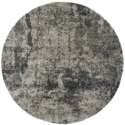 Henderson Grey Charcoal Shag Abstract Indoor Rug