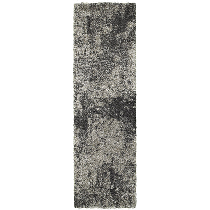 Henderson Grey Charcoal Shag Abstract Indoor Rug