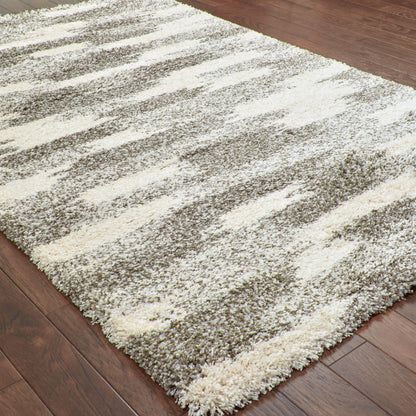 Henderson Grey Ivory Shag Geometric Indoor Rug