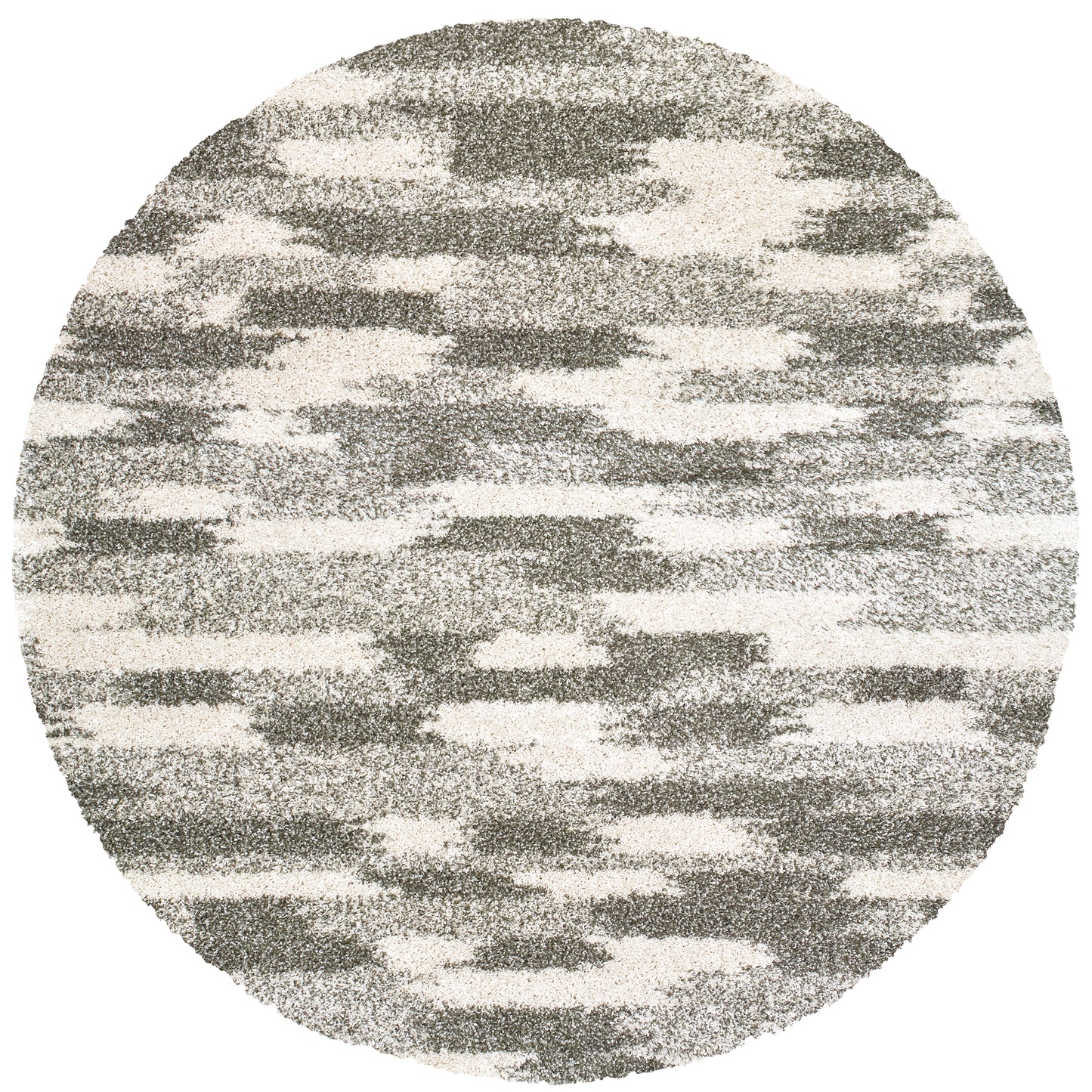 Henderson Grey Ivory Shag Geometric Indoor Rug