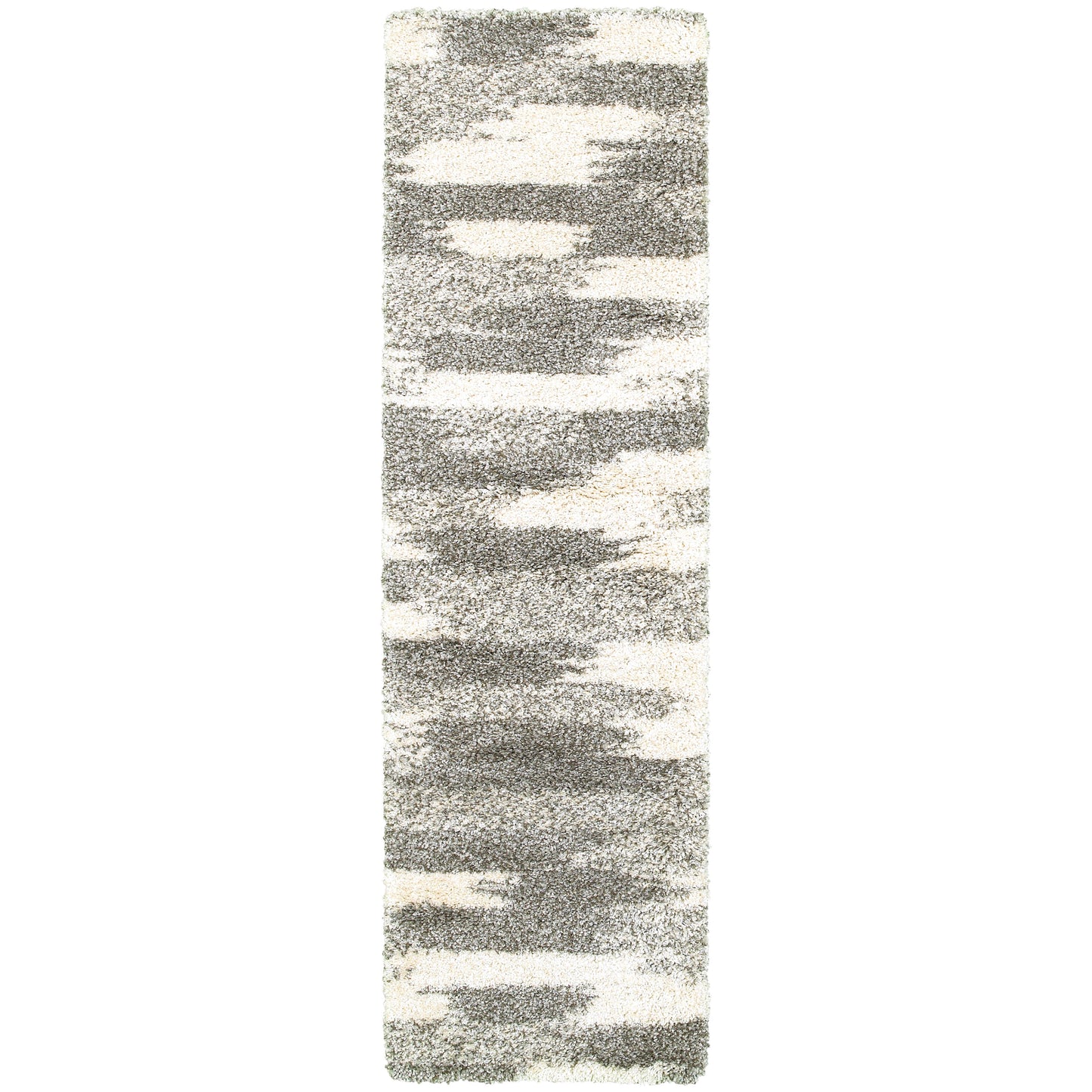 Henderson Grey Ivory Shag Geometric Indoor Rug